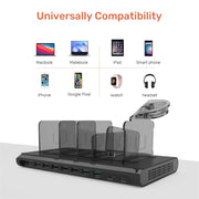10 Ports USB Charging Station for Multiple Apple Devices 120W  with iWatch Stand