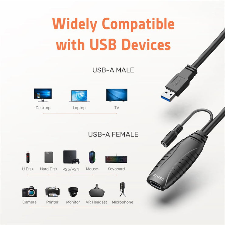 Active USB Extension Cable 15M50FT